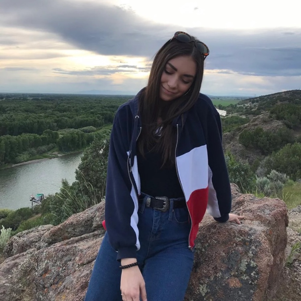 H&M Large Red White and Blue Hoodie/Sweatshirt